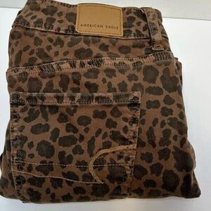 American Eagle‎ Cheetah Super Hi-Rise Jegging size 2